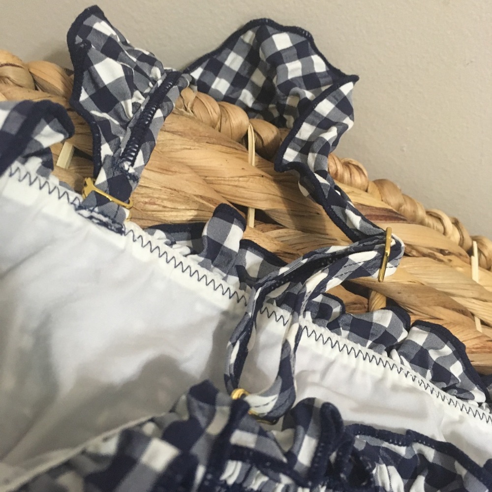 Tory Burch Gingham Costa Ruffle Top! 💥 - Picture 7 of 10